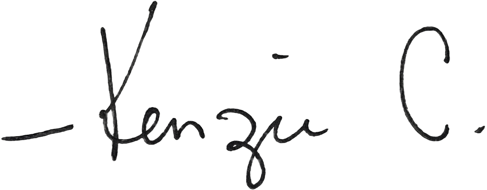 Kenzie's signature