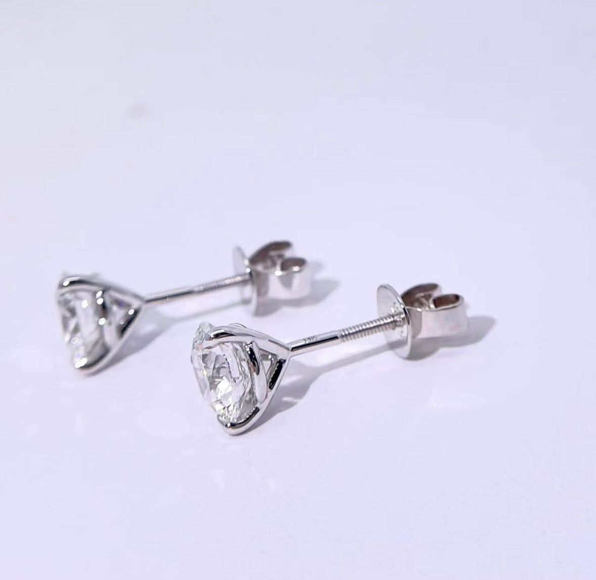 2ctw Round Cut Lab-Grown Diamond Studs